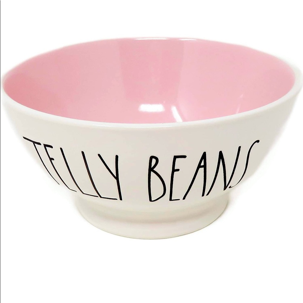 Rae Dunn Jelly Beans Ice Cream Bowl Pink interior